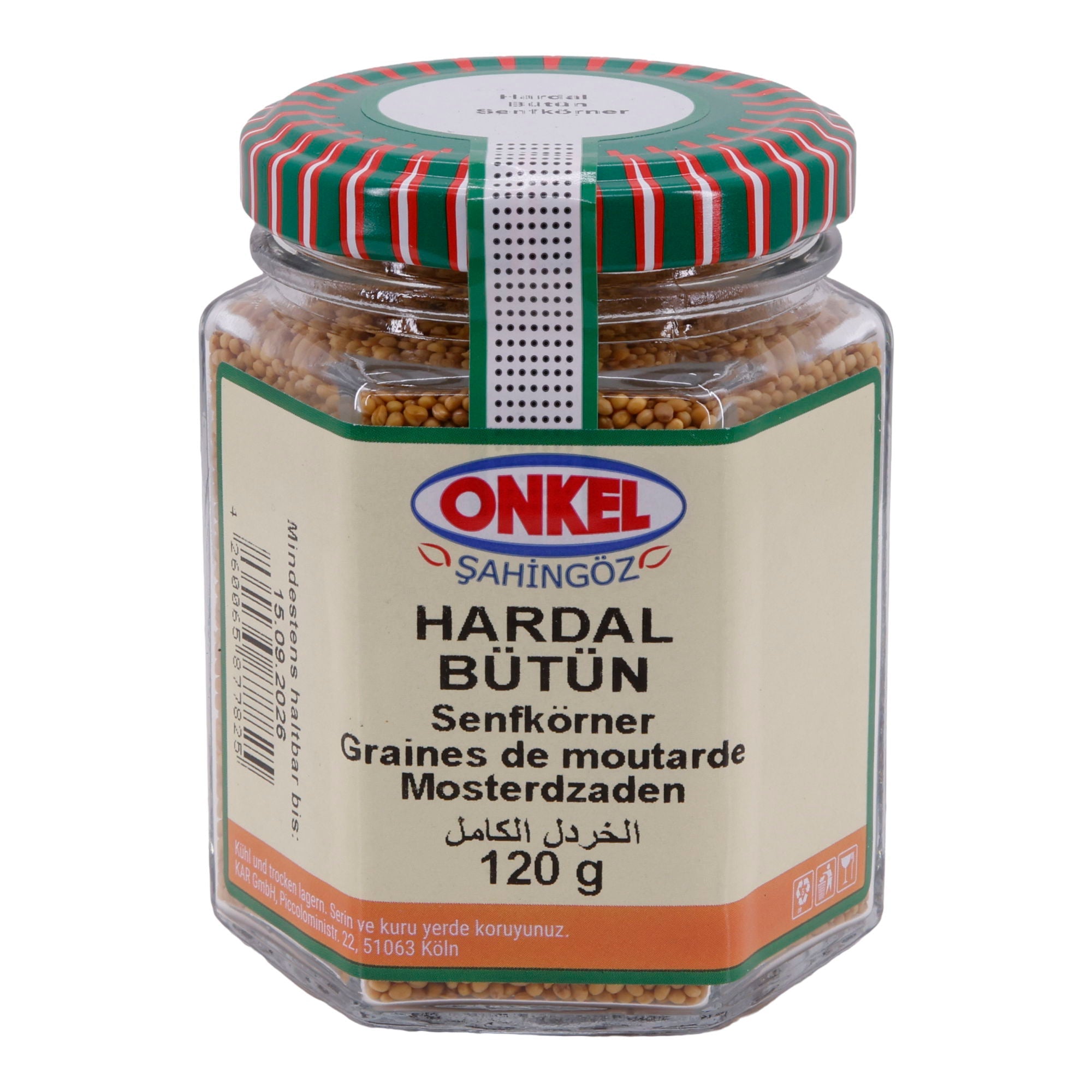 Hardal Bütün Onkel Şahingöz Senfkörner | Gewürz | ganze Körner für pikante Würze | 110 g SULTAN
